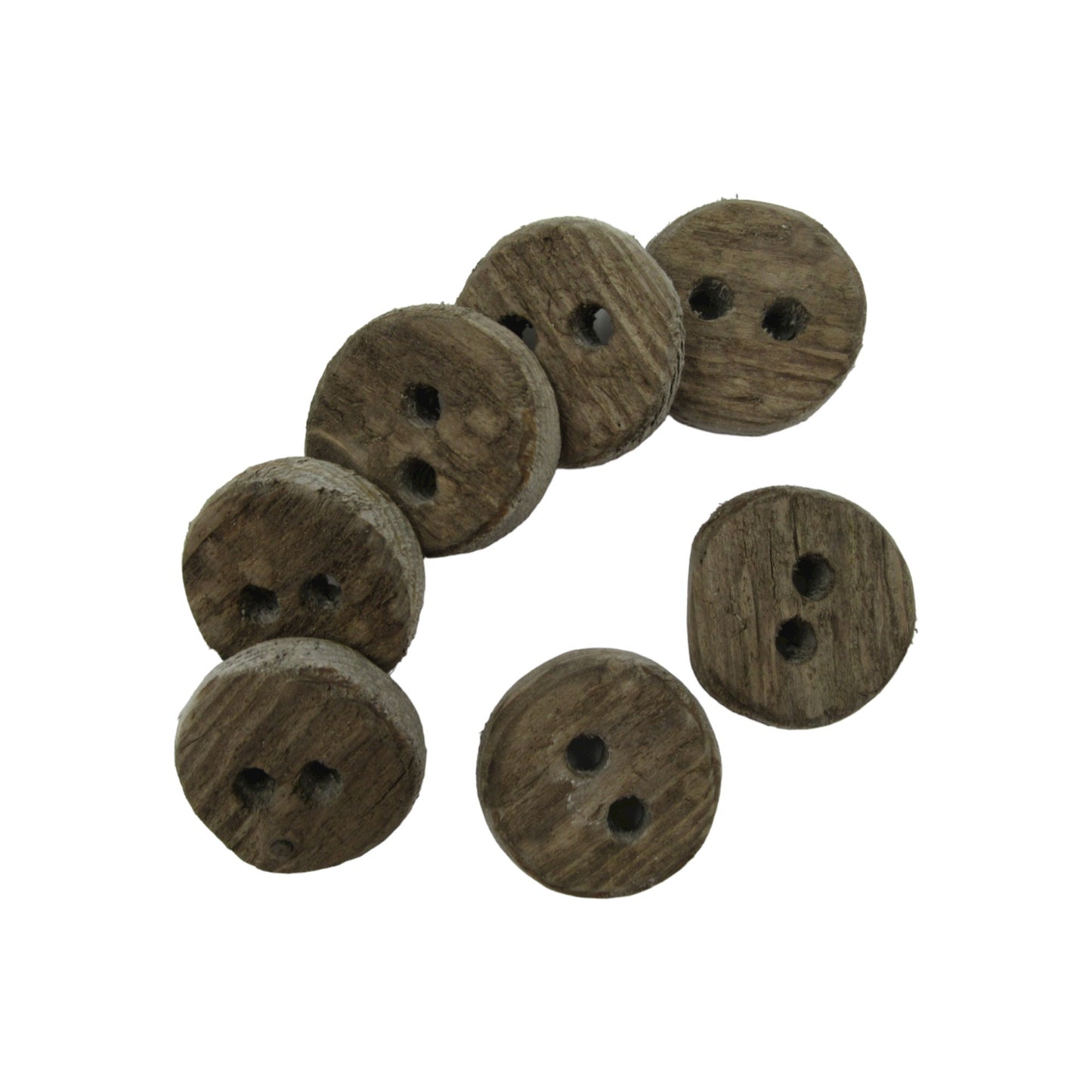 5 or 10 Large Driftwood Buttons - 30mm (1 1/4 inch) for Sewing and Crafts. Dark wooden buttons with 2 holes. Natural Wood Buttons