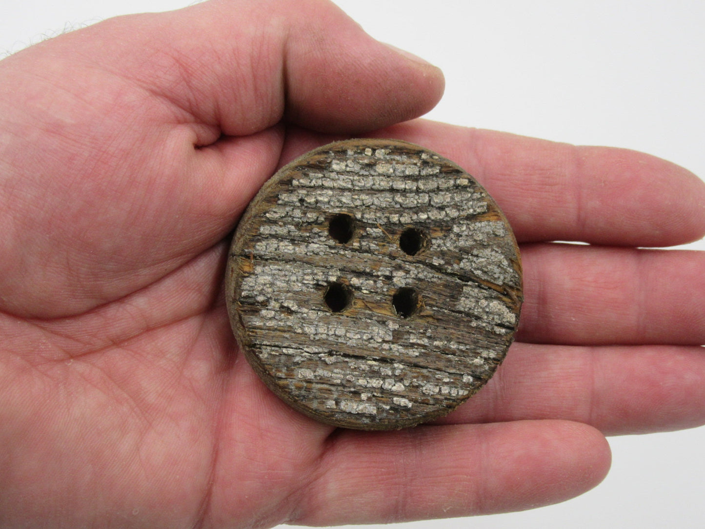 3; 5 or 10 Large Rustic Wood Buttons - 60mm (2 - 7/16 inch) for Sewing and Crafts from 100+ years old boards. Natural Wood Buttons