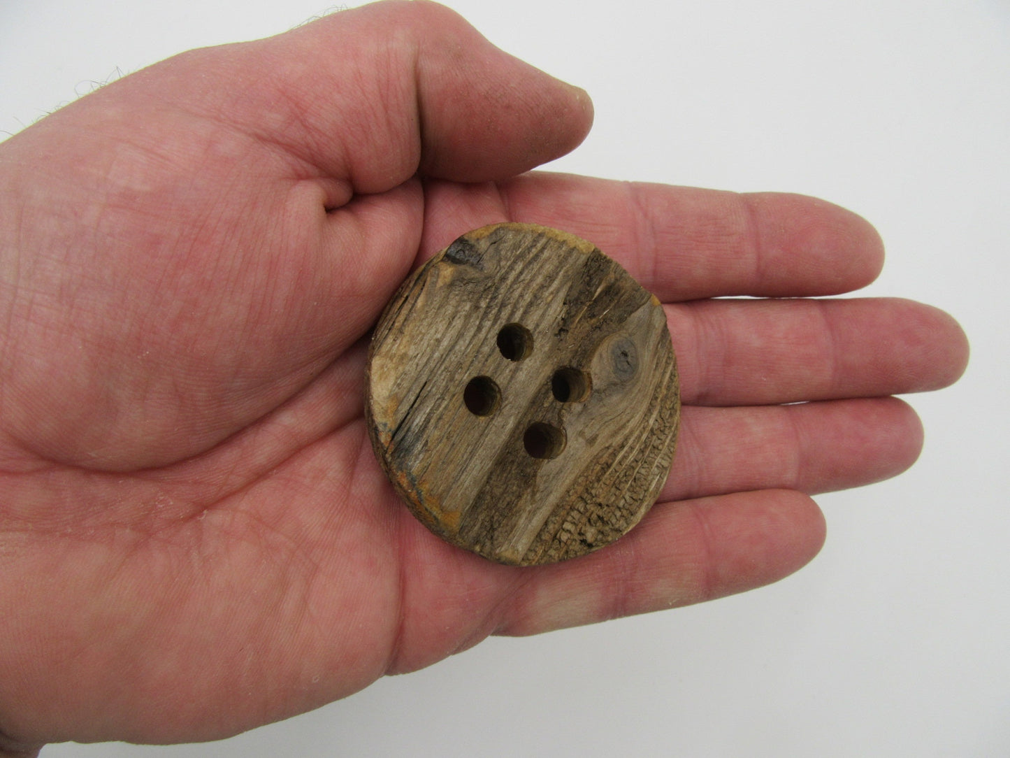 3; 5 or 10 Driftwood Buttons 60mm (2 - 7/16 inch) for Sewing and Crafts. Dark wooden buttons with 4 holes. Large Natural Wood Buttons