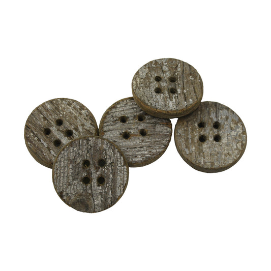 3; 5 or 10 Large Rustic Wood Buttons - 60mm (2 - 7/16 inch) for Sewing and Crafts from 100+ years old boards. Natural Wood Buttons