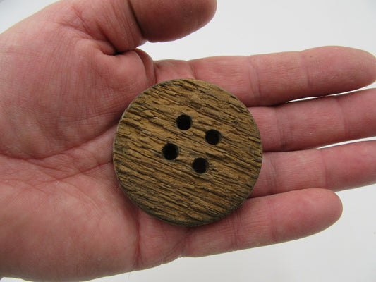 3; 5 or 10 Barnwood Buttons - 60mm (2 7/16 inch) for Sewing and Crafts. Handmade from reclaimed boards. Set of large Natural Wood Buttons