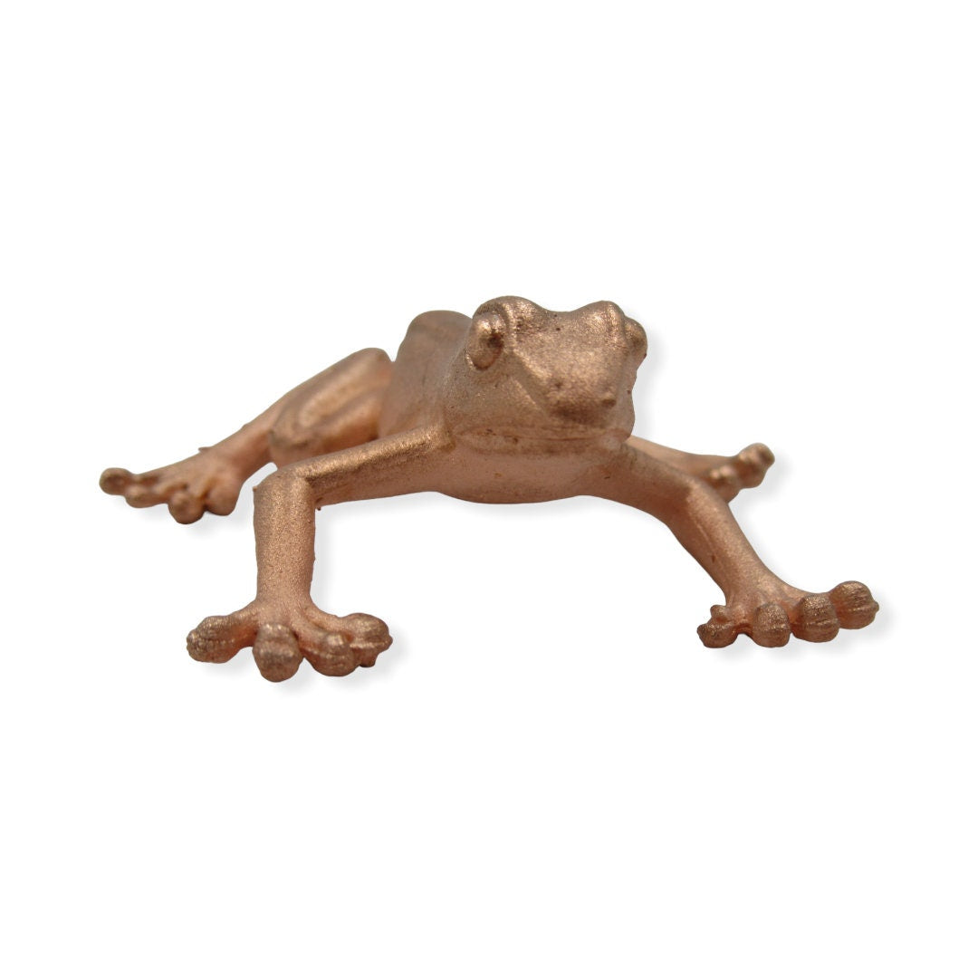 Copper Electroformed Frog Ornament 1.5 x 1.25 inch large. Electroformed Toy for Jewelry making (pendant & Brooch), crafting and Home decor